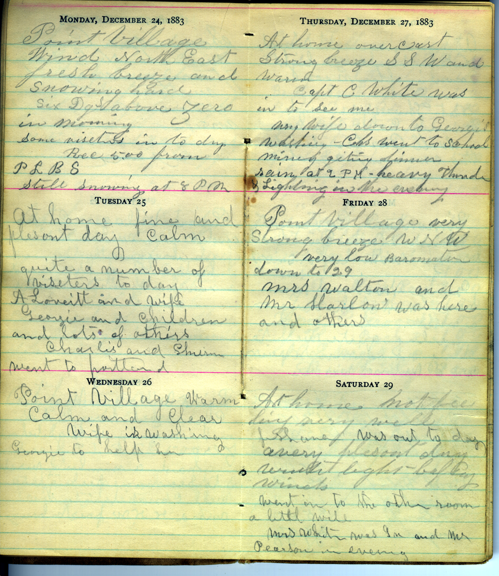 December 24 - December 29, 1883