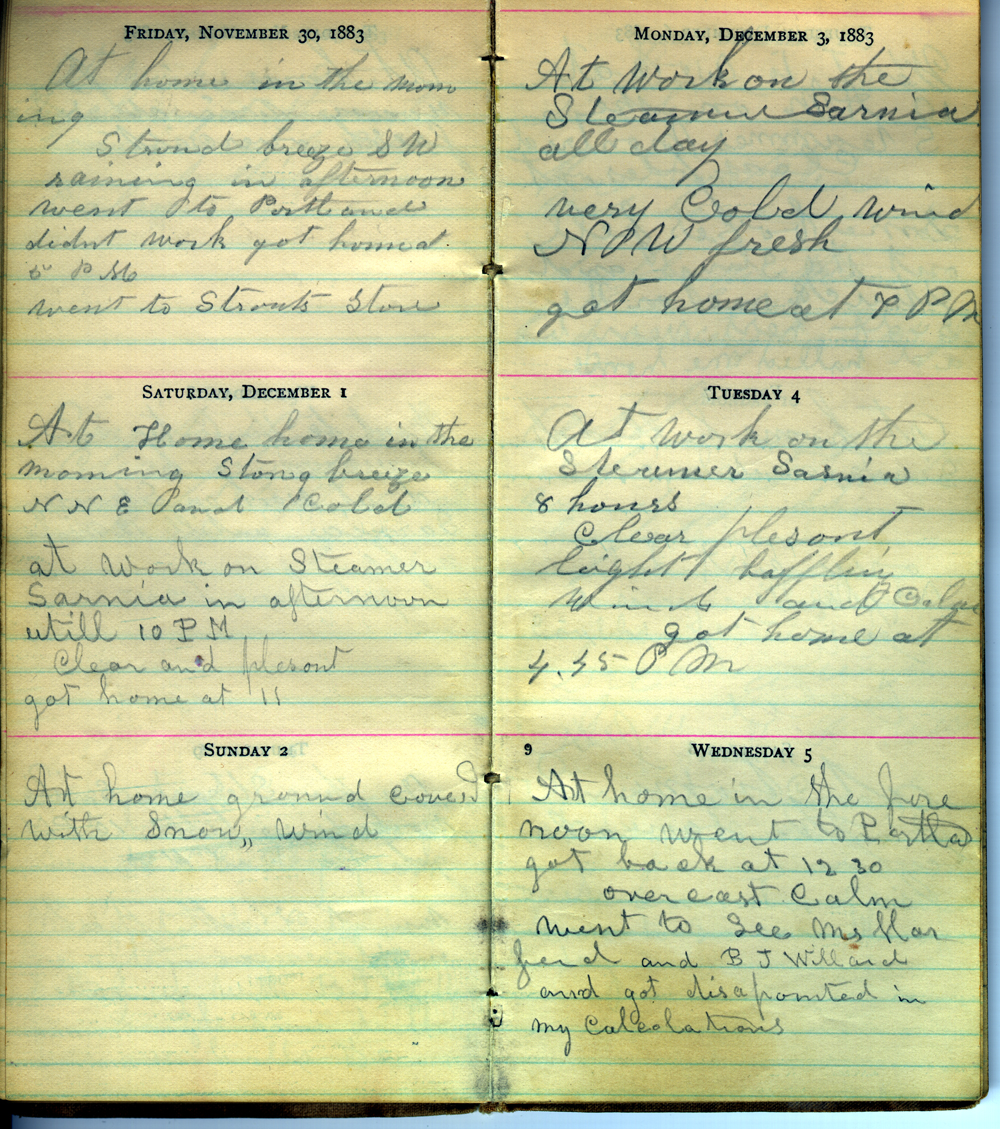 November 30 - December 5, 1883